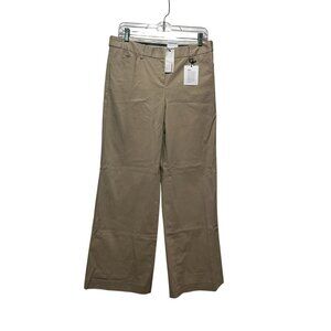 NWT Express Design Studio Beige Wide Leg Dress Khaki Women's Pants Size 8